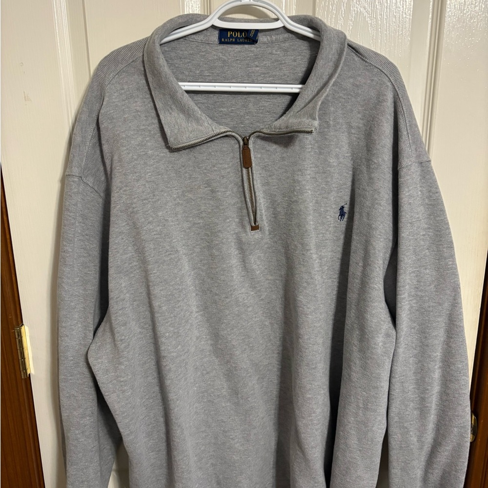 Polo by Ralph Lauren Gray Quarter Zip Up Sweater